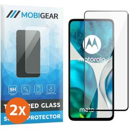Mobigear Premium Motorola Moto G82 Glazen Screenprotector - Case Friendly - Zwart (2-Pack)