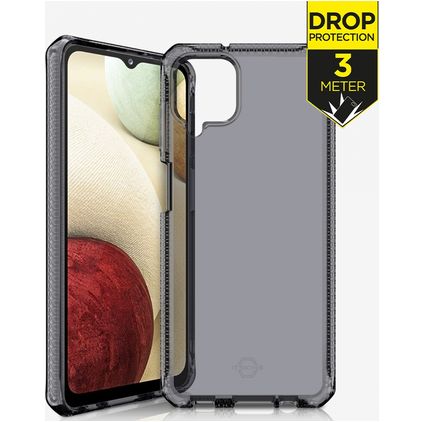 ITSkins SpectrumClear Samsung Galaxy A12 Hoesje Flexibel TPU Backcover Shockproof - Smoke