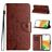 Mobigear Flowers Samsung Galaxy A35 Hoesje Bookcase Portemonnee - Bruin