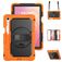 Mobigear SureGrip XGuard Samsung Galaxy Tab S11 Hoes Hard Kunststof,Siliconen Backcover + Stylus Houder + Schouderband + Standaard - Oranje