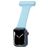 Mobigear Clip Verpleegkundige Apple Watch Bandje Speld - 49/46/45/44 mm - Babyblauw