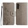 Mobigear Flowers Samsung Galaxy A56 Hoesje Bookcase Portemonnee - Grijs