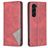 Mobigear Rhombus Slim Samsung Galaxy S25 Plus Hoesje Bookcase - Rood