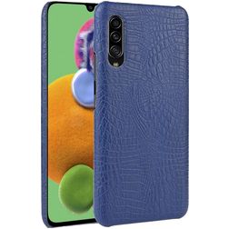 Mobigear Croco Samsung Galaxy A90 Hoesje Hardcase Backcover - Blauw