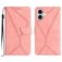 Mobigear Stitch iPhone 17 Hoesje Bookcase Portemonnee - Roze