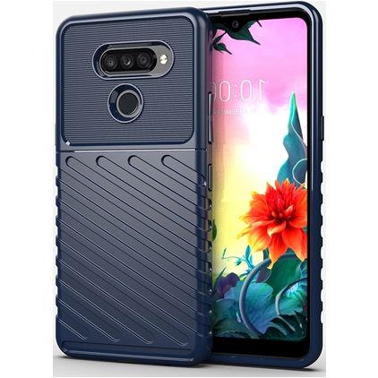 Mobigear Groove LG K50s Hoesje Flexibel TPU Backcover - Blauw