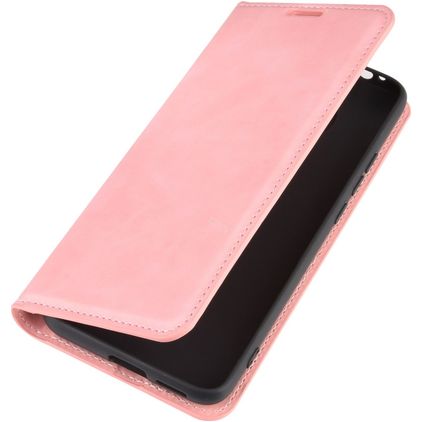 Mobigear Retro Slim POCO F2 Pro Hoesje Bookcase Portemonnee - Roze