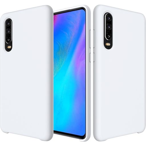 Mobigear Rubber Touch Huawei P30 Siliconen Hoesje Backcover - Wit