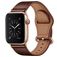 Mobigear Venezia Leren Apple Watch Bandje Gespsluiting - 42/41/40/38 mm - Bruin