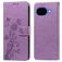 Mobigear Flowers Google Pixel 10a Hoesje Bookcase Portemonnee - Paars