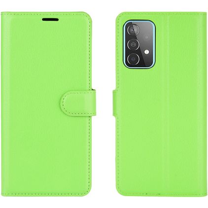 Mobigear Classic Samsung Galaxy A52 Hoesje Bookcase Portemonnee - Groen