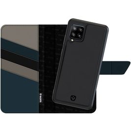 Valenta Snap Samsung Galaxy A42 Hoesje Echt Leer Uitneembare 2in1 Bookcase Portemonnee - Zwart