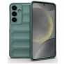 Mobigear Bumpy Samsung Galaxy S25 Hoesje Flexibel TPU Backcover - Groen