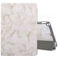 Mobigear Tri-Fold Marble iPad 7 (2019) Hoes Bookcase + Stylus Houder - Wit