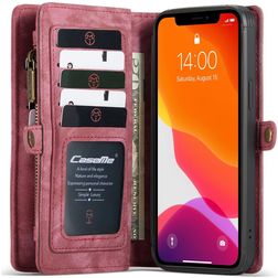 Caseme 008 iPhone 12 Hoesje Uitneembare 2in1 Bookcase Portemonnee - Rood
