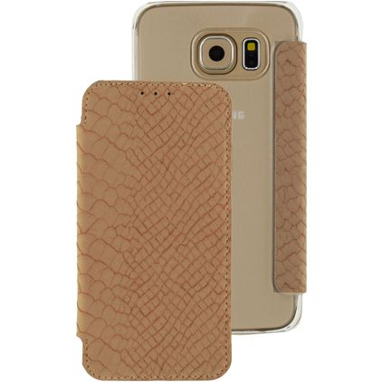 Mobilize Slim Booklet Samsung Galaxy S6 Hoesje Bookcase - Snake Creamy Rose