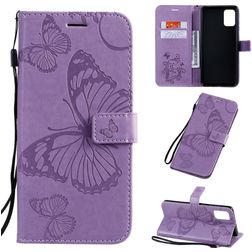 Mobigear Butterfly Samsung Galaxy A71 Hoesje Bookcase Portemonnee - Paars