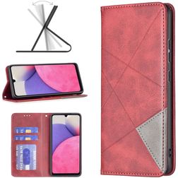 Mobigear Rhombus Slim Samsung Galaxy A33 Hoesje Bookcase - Rood