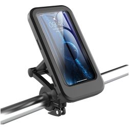Mobigear Bike Console Telefoonhouder Fiets Fietsstuur Bevestiging Hoesje Universeel OnePlus Nord CE5 - 193 x 99.2 x 25 mm - Zwart