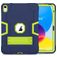 Mobigear ShieldStand iPad 11 (2025) Hoes Hard Kunststof,Siliconen Backcover + Standaard - Groen / Marineblauw