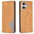 Mobigear Rhombus Slim iPhone 17 Hoesje Bookcase - Cognac