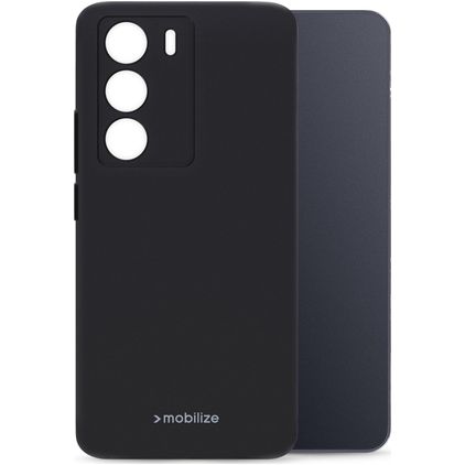 Mobilize Rubber Gelly Realme 14x Hoesje Flexibel TPU Backcover - Zwart
