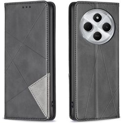Mobigear Rhombus Slim Xiaomi Redmi 14C Hoesje Bookcase - Zwart