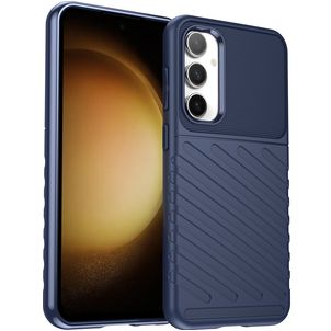 Mobigear Groove Samsung Galaxy S23 FE Hoesje Flexibel TPU Backcover - Blauw
