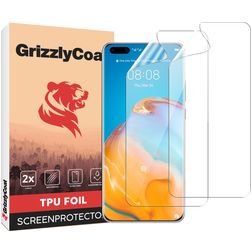 GrizzlyCoat Huawei P40 Pro Plus Hydrogel TPU Screenprotector - Case Friendly + Installatieframe (2-Pack)