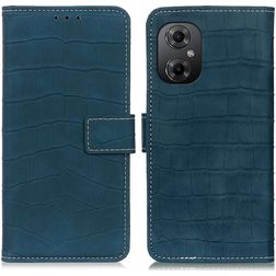 Mobigear Croco POCO M5 Hoesje Bookcase Portemonnee - Groen