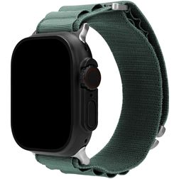 Mobilize Alpine Nylon Apple Watch Bandje Gespsluiting - 49/46/45/44 mm - Groen