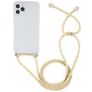 Mobigear Lanyard iPhone 12 Pro Max Flexibel TPU Hoesje met koord - Transparant / Geel