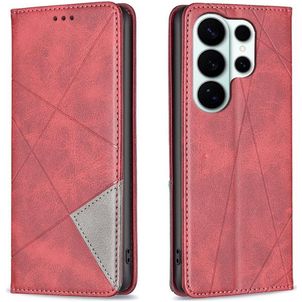 Mobigear Rhombus Slim Samsung Galaxy S26 Ultra Hoesje Bookcase - Rood