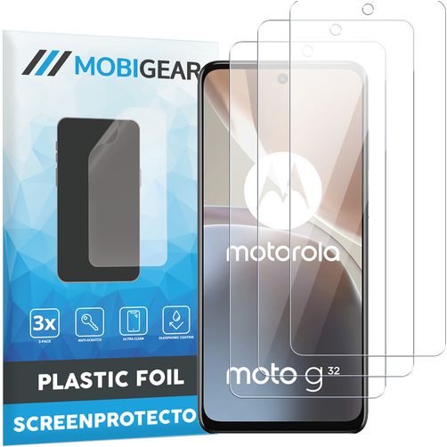 Mobigear Motorola Moto G32 Screenprotector Folie - Case Friendly (3-Pack)