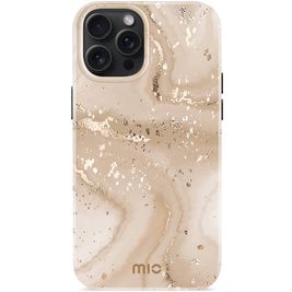 MIO iPhone 15 Pro Max MagSafe Hoesje Hardcase Backcover - Gold Marble