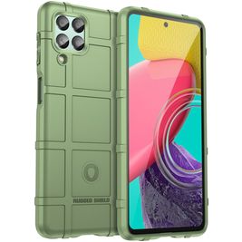 Mobigear Rugged Shield Samsung Galaxy M53 Hoesje Flexibel TPU Backcover Shockproof - Groen