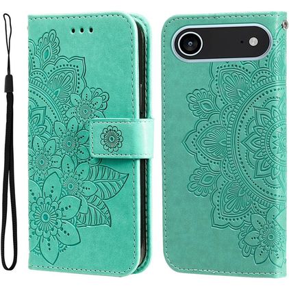 Mobigear Flowers iPhone Air Hoesje Bookcase Portemonnee - Groen