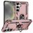 Mobigear Armor ring Samsung Galaxy S25 Hoesje Hardcase Backcover Shockproof met Ringhouder - Roségoud