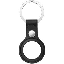 Mobigear Keychain Apple AirTag Hoesje Sleutelhanger - Zwart