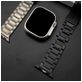 Mobigear Sydney Titanium Apple Watch Bandje Vouwsluiting - 42/41/40/38 mm - Spacegrijs