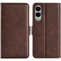 Mobigear Slim Magnet Samsung Galaxy S25 Edge Hoesje Bookcase Portemonnee - Bruin