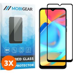 Mobigear Premium Alcatel 3L Glazen Screenprotector - Case Friendly - Zwart (3-Pack)