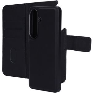 Mobiparts Samsung Galaxy S26 Hoesje Echt Leer Uitneembare 2in1 Bookcase Portemonnee - Zwart