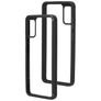 Mobiparts Rugged Clear Samsung Galaxy A41 Hoesje Hardcase Backcover Shockproof - Transparant / Zwart