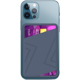 Mobigear Wallet Pouch Siliconen Pasjeshouder - 2 Pasjes - MagSafe Compatible - Blauw