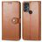 Mobigear Snap Button TCL 305 Hoesje Bookcase Portemonnee - Bruin