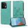 Mobigear Flowers POCO X6 Hoesje Bookcase Portemonnee - Groen