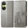 Mobigear Clover OnePlus Nord CE 3 Lite 5G Hoesje Bookcase Portemonnee - Grijs