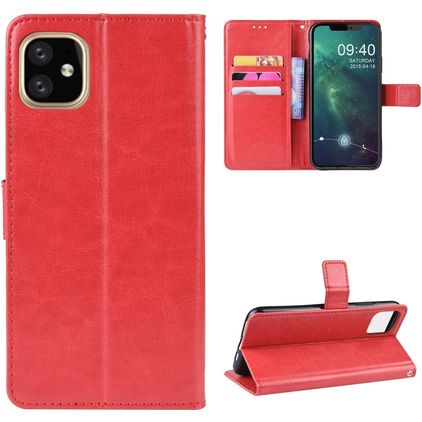Mobigear Wallet iPhone 11 Hoesje Bookcase Portemonnee - Rood