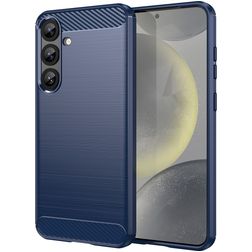 Mobigear Brushed Slim Samsung Galaxy S25 Plus Hoesje Flexibel TPU Backcover - Blauw